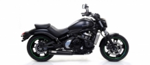 Arrow Rebel 2-1 Compleet Uitlaatsysteem RVS Black met E-keur Kawasaki S650 Vulcan 2017 2020