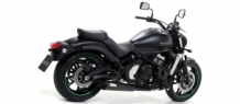 Arrow Rebel 2-1 Compleet Uitlaatsysteem RVS Black met E-keur Kawasaki S650 Vulcan 2017 2020