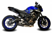Austin Racing GP3 Decat System met V3 Titanium Black Einddemper zonder E-keur Yamaha MT09 2014 2020