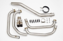 BW Compleet RVS Uitlaatsysteem incl. 230mm Round GP Einddemper zonder E-keur Kawasaki  ZRX1100 1997 2000