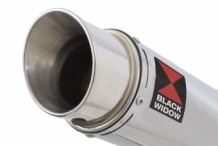 BW Compleet RVS Uitlaatsysteem incl. 230mm Round GP Einddemper zonder E-keur Kawasaki  ZRX1100 1997 2000