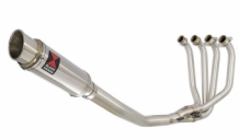 BW Compleet RVS Uitlaatsysteem incl. 230mm Round GP Einddemper zonder E-keur Kawasaki  ZRX1100 1997 2000