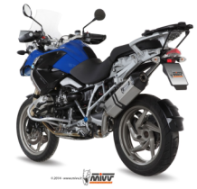Mivv Speed Edge RVS met Carbon Endcap Slip-on Einddemper met E-keur BMW R 1200 GS 2008 2009