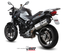 Mivv Speed Edge RVS met Carbon Endcap Slip-on Einddemper met E-keur Euro3 en Euro4 BMW F 800 R 2009 2018