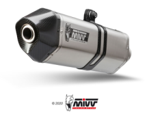 Mivv Speed Edge RVS met Carbon Endcap Slip-on Einddemper met E-keur BMW F 650 GS 2008 2012