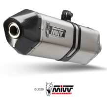 Mivv Speed Edge RVS met Carbon Endcap Slip-on Einddemper met E-keur Euro3 en Euro4 BMW F 700 GS 2012 2016