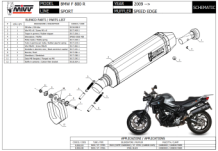 Mivv Speed Edge RVS met Carbon Endcap Slip-on Einddemper met E-keur Euro3 en Euro4 BMW F 800 GT 2009 2019