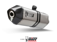 Mivv Speed Edge RVS met Carbon Endcap Slip-on Einddemper met E-keur Euro3 en Euro4 BMW F 800 R 2009 2018