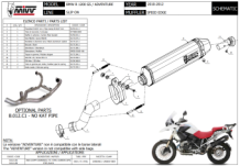 Mivv Speed Edge RVS met Carbon Endcap Slip-on Einddemper met E-keur BMW R 1200 GS 2010 2012