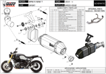 Mivv Speed Edge RVS met Carbon Endcap Slip-on Einddemper met E-keur Euro3 en Euro4 BMW R NINE T 2014 2019