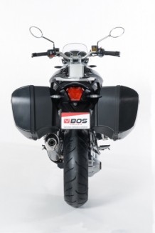 BOS Oval 120 RVS Einddemper E-keur BMW R1200R 2011 2014