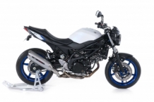 BOS Street Fox Shot Blasted RVS Matt Einddemper met Euro4 Keuring incl. Color Bars Kit Suzuki SV 650 2016 > 2020