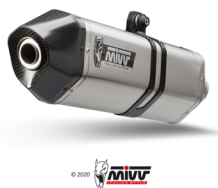 Mivv Speed Edge RVS met Carbon Endcap Slip-on Einddemper met E-keur Euro3 en Euro4 BMW F 800 GT 2009 2019