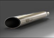 ByKern Premium RVS Polished Dubbele Einddemper met E-keur incl. regelbaar geluidssysteem HD Dyna FXDF / FXDLS / FXDWG  2008 2017