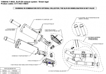 Akrapovic Voorbocht Titanium Yamaha V-Max 2009 2016