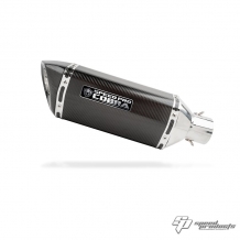 Cobra CR2 Hexagon Carbon Slip-on Einddemper met E-keur Aprilia TuonoV4 2009 2016
