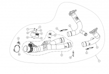 Akrapovic Titanium Voorbochten BMW R 1250 GS 2019 > 2021