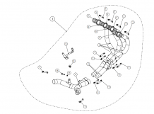 Akrapovic RVS Voorbochten Kawasaki Z1000 2014 2020