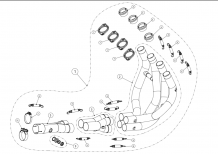 Akrapovic Optional Header RVS Kawasaki Z800 2013-2016