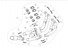 Akrapovic Voorbochten RVS Yamaha YZF-R6 2008 2020