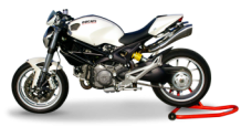HP Corse Hydroform RVS Dubbele Slip-on Einddemper met E-keur Ducati Monster 696 2008 > 2014