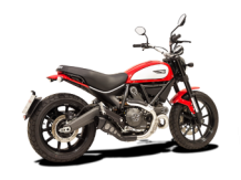 HP Corse Hydroform Classic Line RVS Black Slip-on Einddemper Low Position met E-keur Ducati Scrambler 2015 > 2020