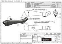 HP Corse Hydroform RVS Black Slip-on Einddemper met E-keur Kawasaki ZX-6R 2009 > 2015