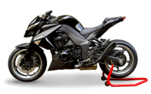 HP Corse Hydroform RVS Black Slip-on Einddemper Set met E-keur Kawasaki Z 1000 2010 2017