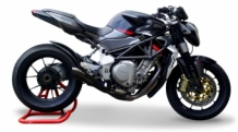HP Corse Hydroform RVS Black Slip-on Einddemper met E-keur MV Agusta Brutale 910 2006 > 2009