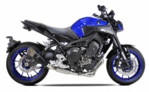 Ixrace MK1B RVS Black Compleet Uitlaatsysteem met E-keur incl. Kat. Yamaha MT-07 2014 > 2020