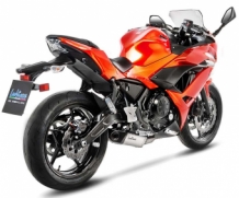 Leovince Underbody RVS Compleet 2in1 Uitlaatsysteem met E-keur incl. Kat. Kawasaki Ninja 650 2017 > 2020