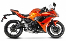 Leovince Underbody RVS Compleet 2in1 Uitlaatsysteem met E-keur incl. Kat. Kawasaki Ninja 650 2017 > 2020