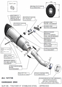 Leovince Factory S RVS Slip-on Einddemper met E-keur Kawasaki Z900 2017 > 2019