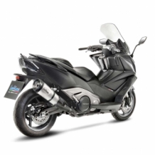 Leovince Factory S RVS Slip-on Einddemper met E-keur Kymco AK550 ABS 2017 > 2020