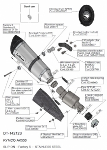 Leovince Factory S RVS Slip-on Einddemper met E-keur Kymco AK550 ABS 2017 > 2020