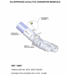 Leovince RVS Underbody Compleet 2in1 Uitlaatsysteem zonder E-keur YAMAHA MT07 / FZ07 2017 2020