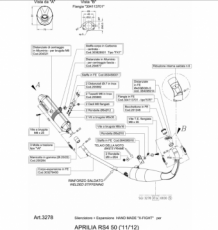 Leovince X-Fight RVS Black Compleet Uitlaatsysteem met E-keur Aprilia RS4 50 2011 > 2013