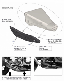Leovince Carbon Heatshield Kawasaki Z900 2017 > 2020