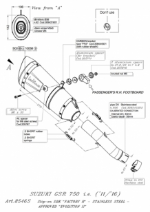 Leovince Factory S RVS Slip-on Einddemper met E-keur Suzuki GSX-S 750  2011 > 2016