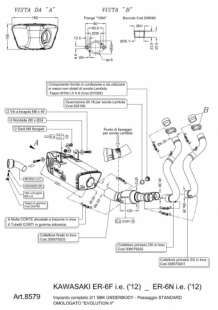 Leovince RVS Underbody Compleet 2in1 Uitlaatsysteem met E-keur KAWASAKI ER-6 N / F 2012 > 2016
