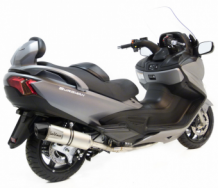 Leovince LV One Evo RVS Compleet 2in1 Uitlaatsysteem met E-keur Suzuki BURGMAN 650 2013 > 2016