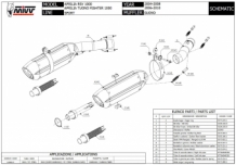 Mivv Suono Full Titanium Slip-on dubbele Einddemper (L+R) Set met E-keur RSV 1000 2004 > 2008