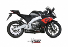 Mivv Delta Race RVS Black Slip-on Einddemper met E-keur Euro4 Aprilia RS 125 (4 stroke) 2017 > 2020