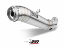 Mivv Ghibli RVS High Mount Dubbele Einddemper Set (L+R) met E-keur Triumph Speed Triple 1050 2016 > 2018