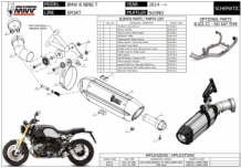 Mivv Suono RVS Black Slip-on Einddemper met E-keur BMW R NINE T 2014 > 2021