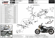 Mivv Suono RVS Black High Up Slip-on Einddemper BMW R NINE T 2014 > 2021
