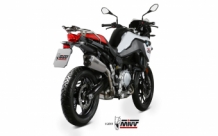 Mivv Delta Race RVS met Carbon Endcap Slip-on Einddemper met E-keur Euro4 BMW F 750 GS 2018 > 2020