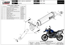 Mivv Speed Edge RVS met Carbon Endcap Slip-on Einddemper met E-keur BMW R 1200 GS 2008 2009