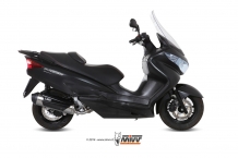 Mivv Urban RVS Compleet Uitlaatsysteem met E-keur incl. Katalysator Suzuki Burgman UH 200 2007 2013