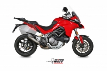 Mivv Delta Race RVS met Carbon Endcap Slip-on Einddemper met E-keur Euro3 en Euro4 Ducati MULTISTRADA 1260 2018 > 2020